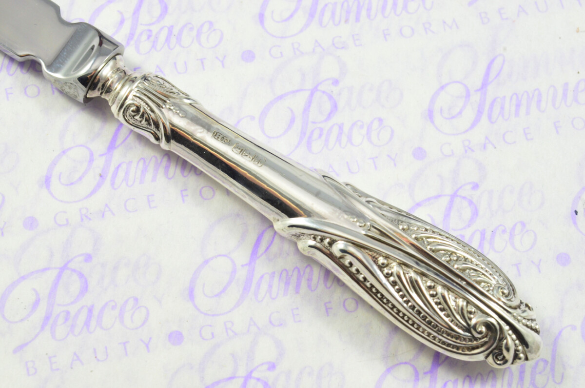 Amazing Harrison Fishers Sheffield Sterling Silver Handled Letter Opener Thimbleby Pattern 1902 Cased - Image 4
