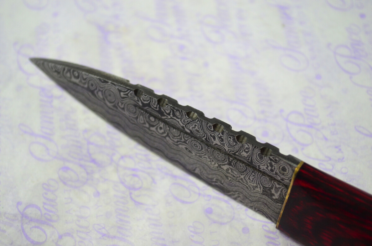 New Fantastic Coloured Pakkawood Sgian Dubh Damascus Steel Superior Sheath inc Presentation Box - Image 6