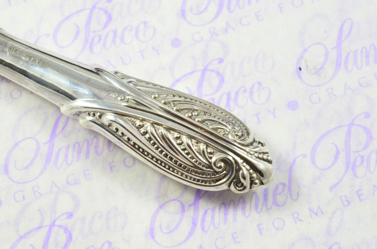 Amazing Harrison Fishers Sheffield Sterling Silver Handled Letter Opener Thimbleby Pattern 1902 Cased - Image 5