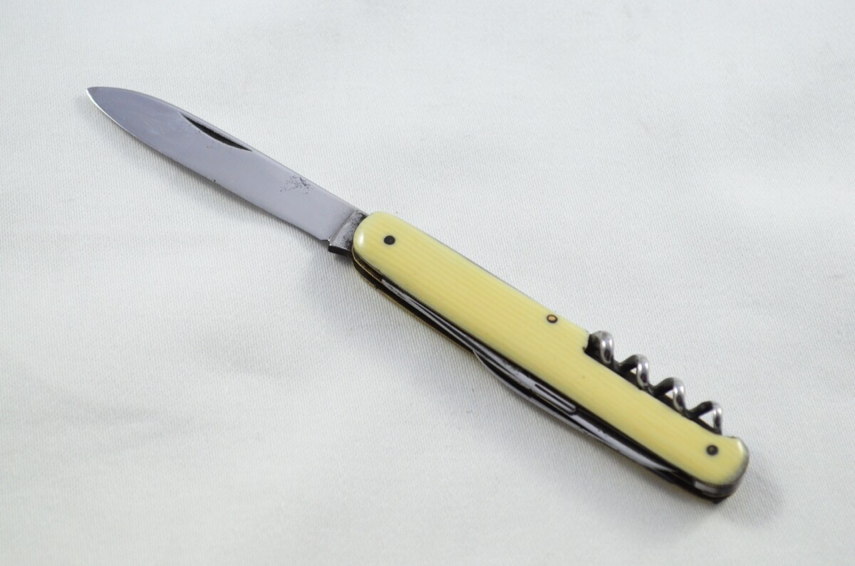 4 Bladed Carbon Steel Plastic Scaled Pen/Fruit Knife Sheffield C.1880 - Image 7