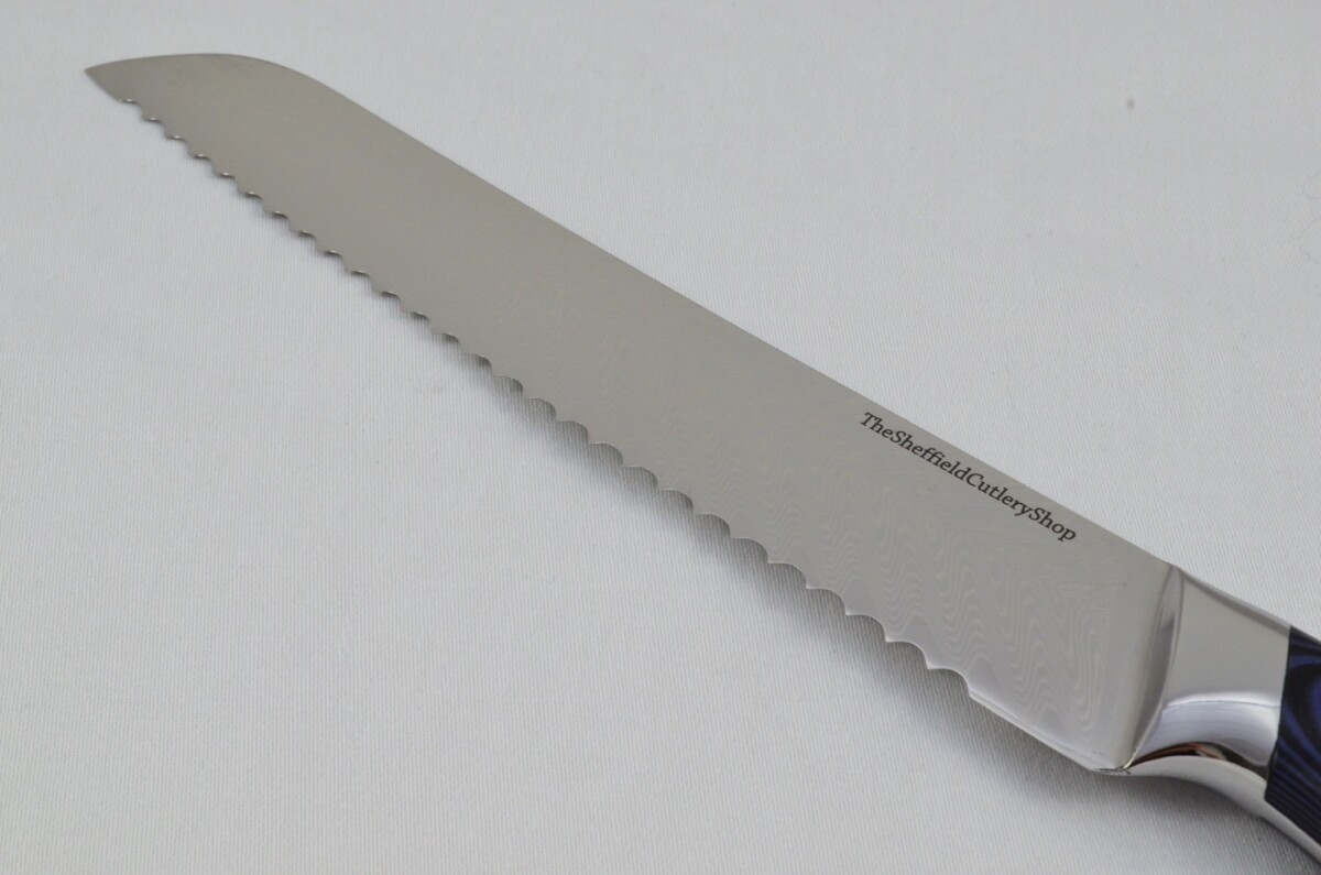A Set of 5 Damascus Kitchen Chefs Knives Made In Sheffield UK 67 Layer Japanese Steel Razor Sharp - Image 6