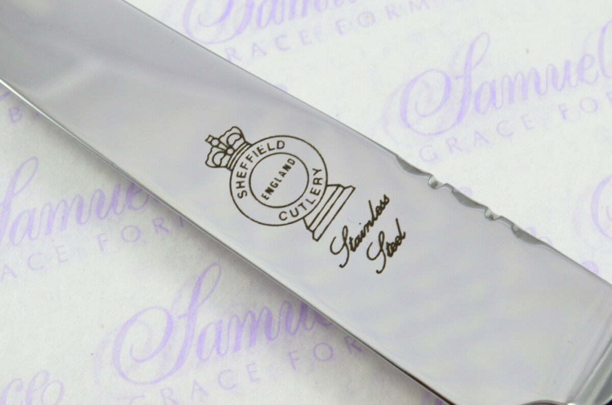 A Set of Six LIMITED EDITION Genuine Stag/Antler Handle Steak Knives Silver Plated Cap & Ferrule Made Sheffield England Boxed - Image 7