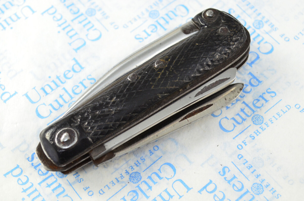 Antique British WWII Army Issue Jack Knife Anonymous Made in Sheffield England - Image 5