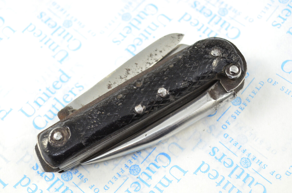 Antique British WWII Army Issue Jack Knife Anonymous Made in Sheffield England - Image 8