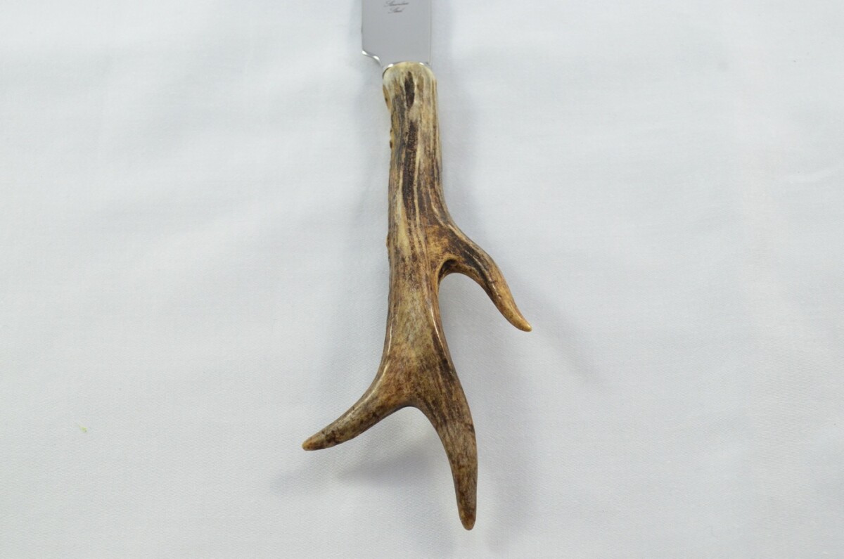 Genuine Roe Deer Stag Horn Antler Handled Bar Gin Knife Made in Sheffield England - Image 2