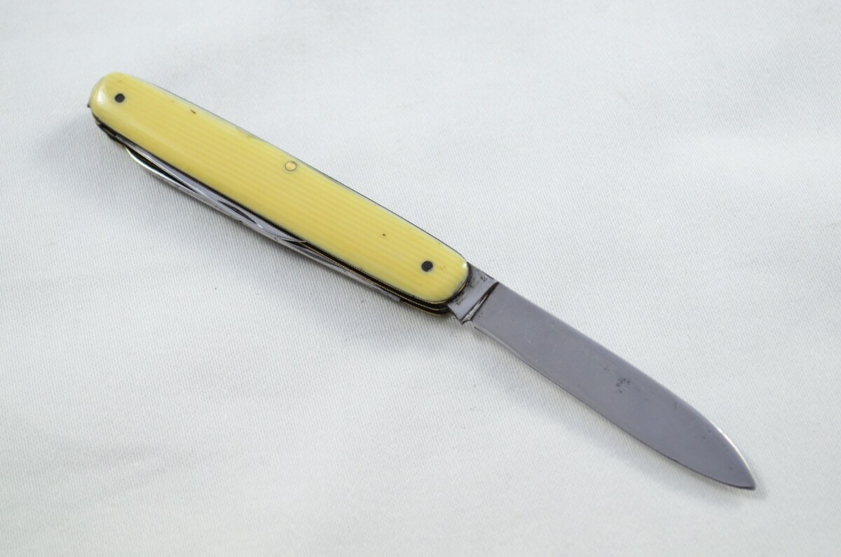 4 Bladed Carbon Steel Plastic Scaled Pen/Fruit Knife Sheffield C.1880 - Image 8