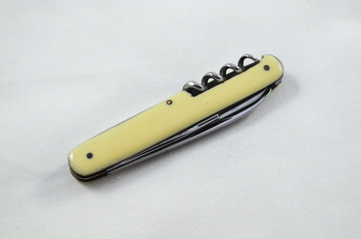4 Bladed Carbon Steel Plastic Scaled Pen/Fruit Knife Sheffield C.1880 - Image 9