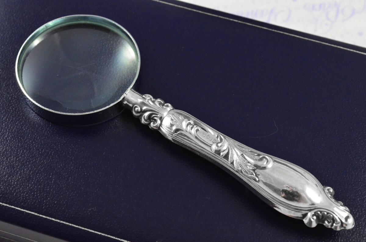 Mappin & Webb Hamilton Pattern Sterling Silver Magnifying Glass Sheffield 1910