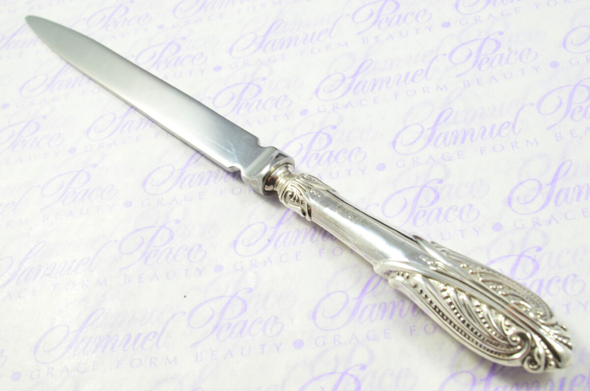 Amazing Harrison Fishers Sheffield Sterling Silver Handled Letter Opener Thimbleby Pattern 1902 Cased - Image 8