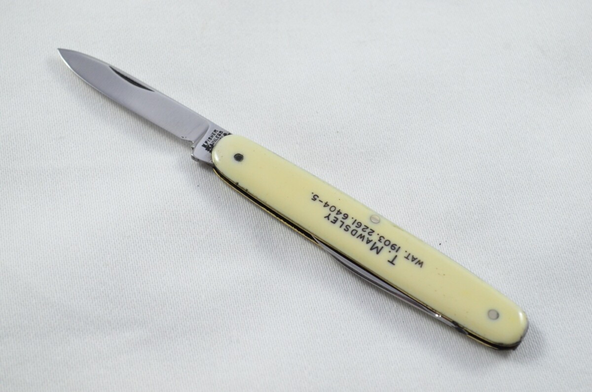 H.Fisher Carbon Steel Bladed Advertisement Plastic Scaled Pen/Fruit Knife Sheffield - Image 2