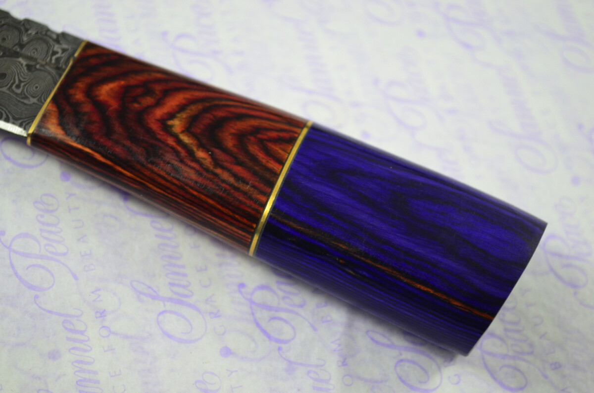 New Fantastic Coloured Pakkawood Sgian Dubh Damascus Steel Superior Sheath inc Presentation Box - Image 5