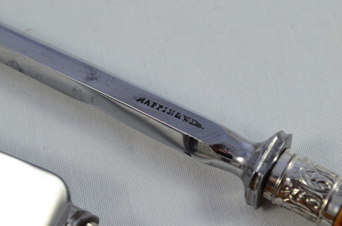 Amazing Mappin & Webb 7 Piece Stag Handled Silver Capped & Ferruled Carving Set Made in Sheffield 1892 - Image 7