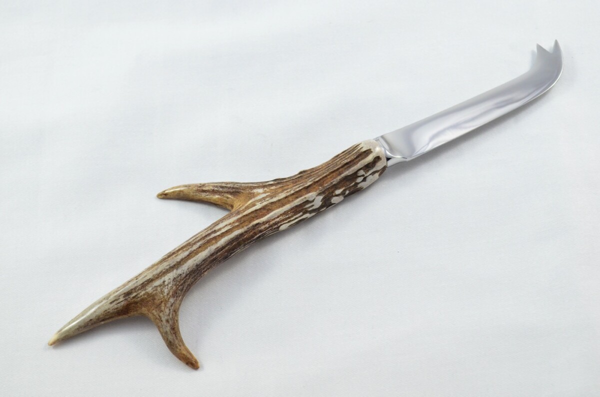 Genuine Roe Deer Stag Horn Antler Handled Cheese Knife Made in Sheffield England - Image 5