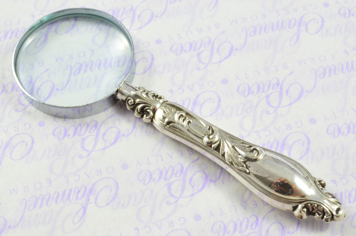 Mappin & Webb Hamilton Pattern Sterling Silver Magnifying Glass Sheffield 1910 - Image 3