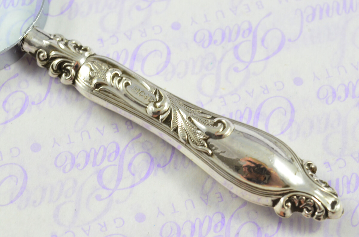 Mappin & Webb Hamilton Pattern Sterling Silver Magnifying Glass Sheffield 1910 - Image 4