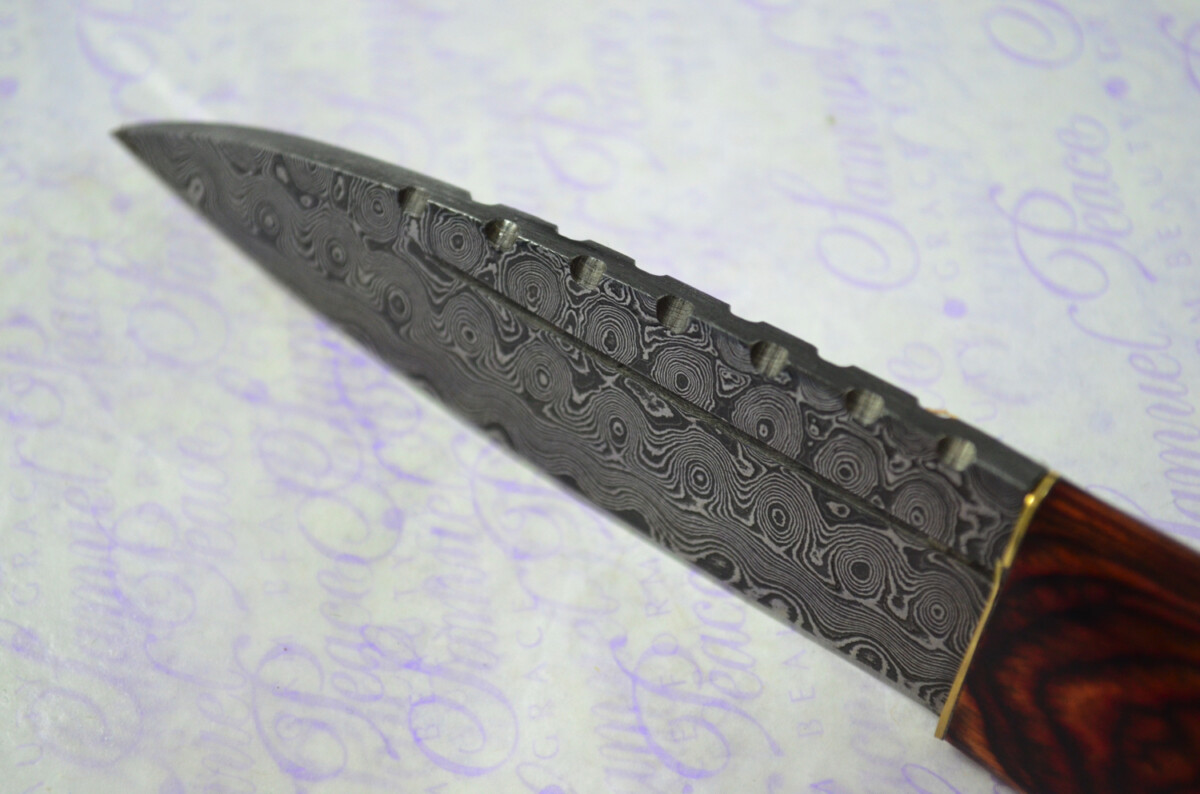New Fantastic Coloured Pakkawood Sgian Dubh Damascus Steel Superior Sheath inc Presentation Box - Image 6