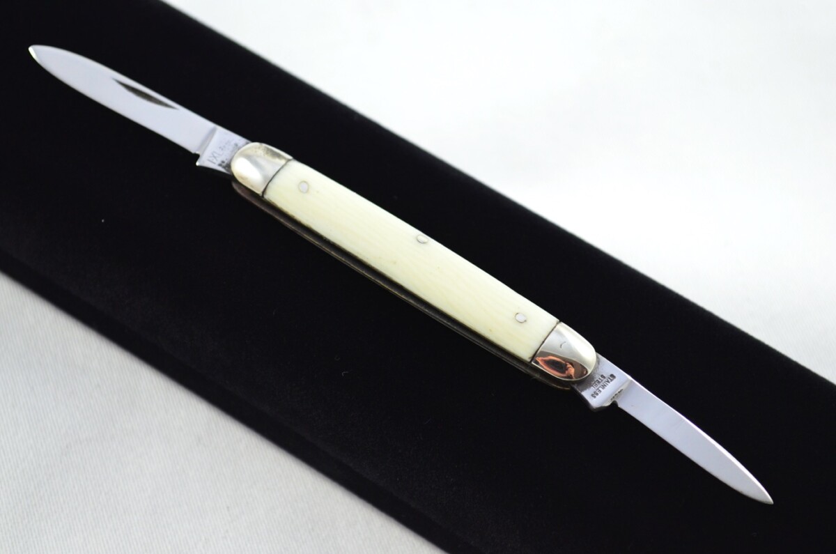 George Wostenholme Carbon Steel Bladed Imitation Ivory Scaled Pen/Fruit Knife Sheffield