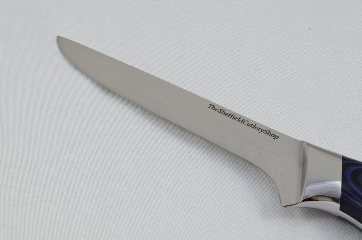 A Set of 5 Damascus Kitchen Chefs Knives Made In Sheffield UK 67 Layer Japanese Steel Razor Sharp - Image 10