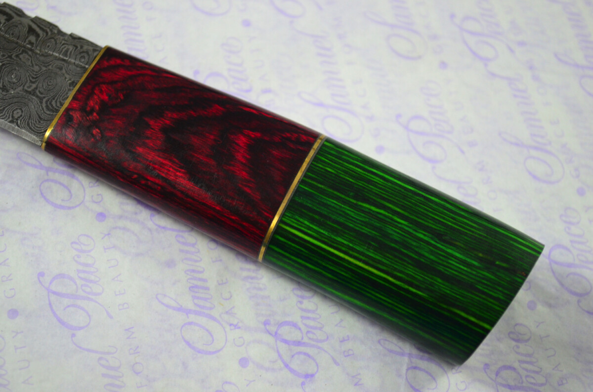 New Fantastic Coloured Pakkawood Sgian Dubh Damascus Steel Superior Sheath inc Presentation Box - Image 5
