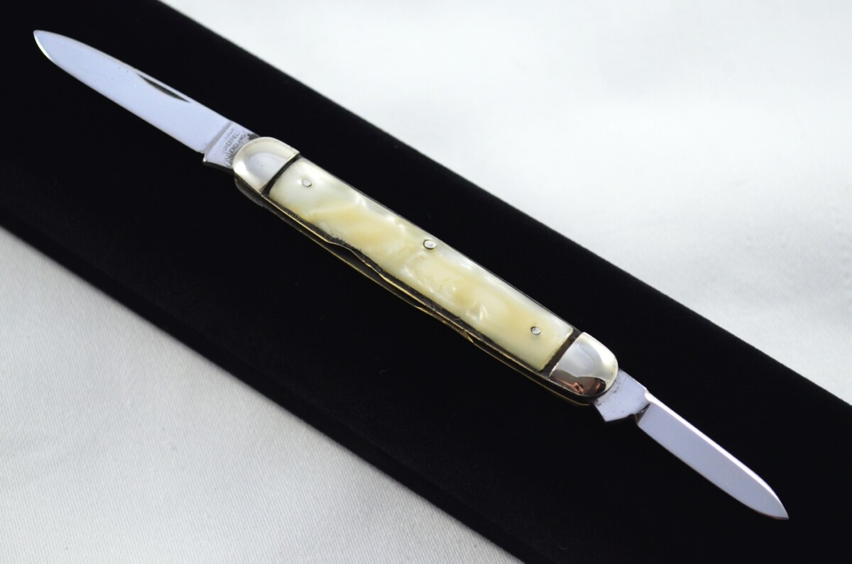 C.Johnson Carbon Steel Bladed Pearlex Scaled Pen/Fruit Knife Sheffield