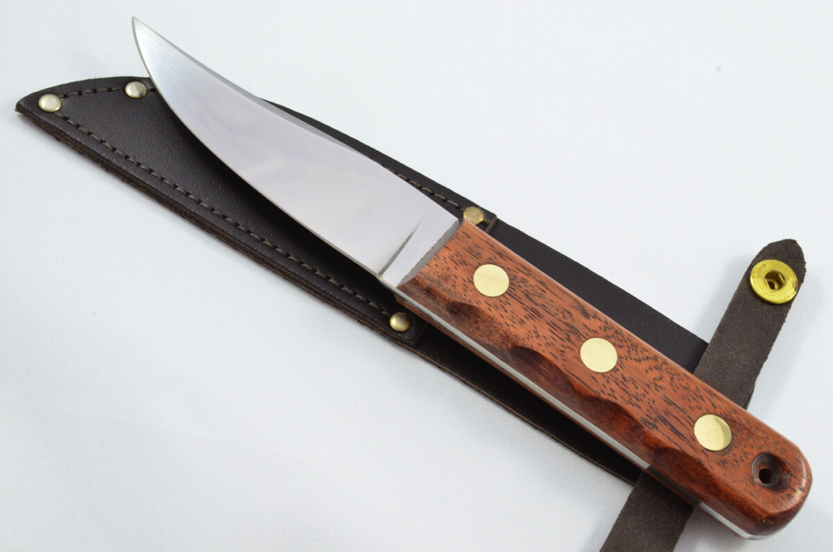 Rosewood Boating/Yachting Knife Sheffield Made Stainless Steel Leather Sheath