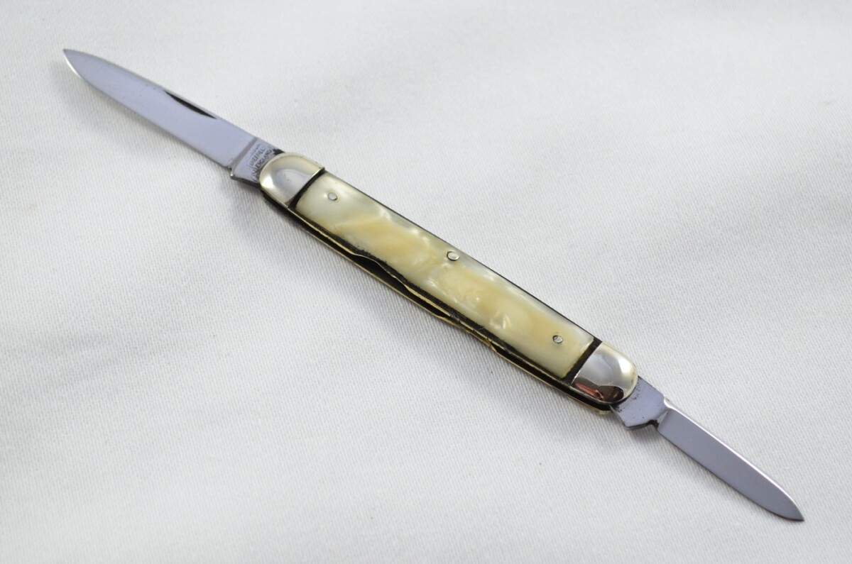 C.Johnson Carbon Steel Bladed Pearlex Scaled Pen/Fruit Knife Sheffield - Image 2