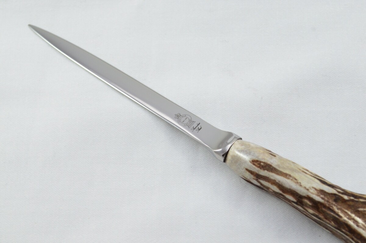 Genuine Roe Deer Stag Horn Antler Handled Gents Letter Opener Made in Sheffield England - Image 3