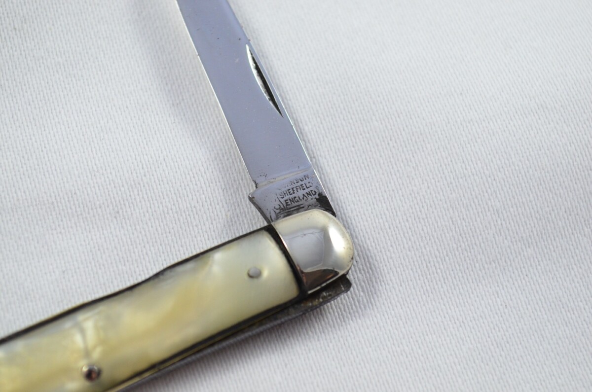 C.Johnson Carbon Steel Bladed Pearlex Scaled Pen/Fruit Knife Sheffield - Image 6