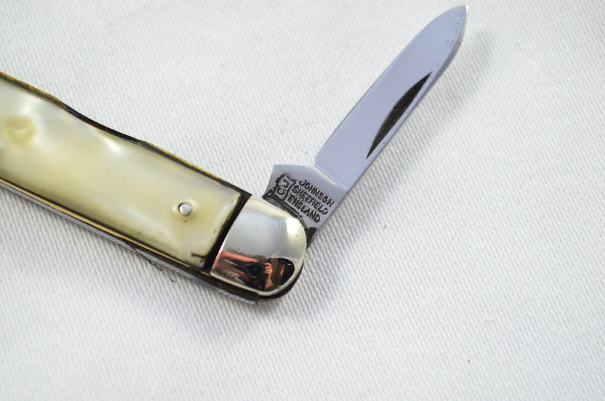 C.Johnson Carbon Steel Bladed Pearlex Scaled Pen/Fruit Knife Sheffield - Image 7