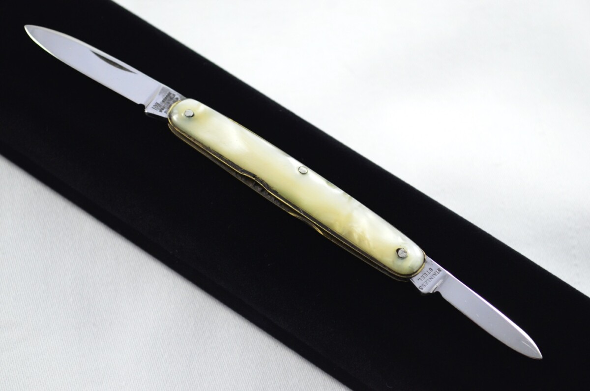 George Wostenholme Carbon Steel Bladed Pearlex Scaled Pen/Fruit Knife Sheffield