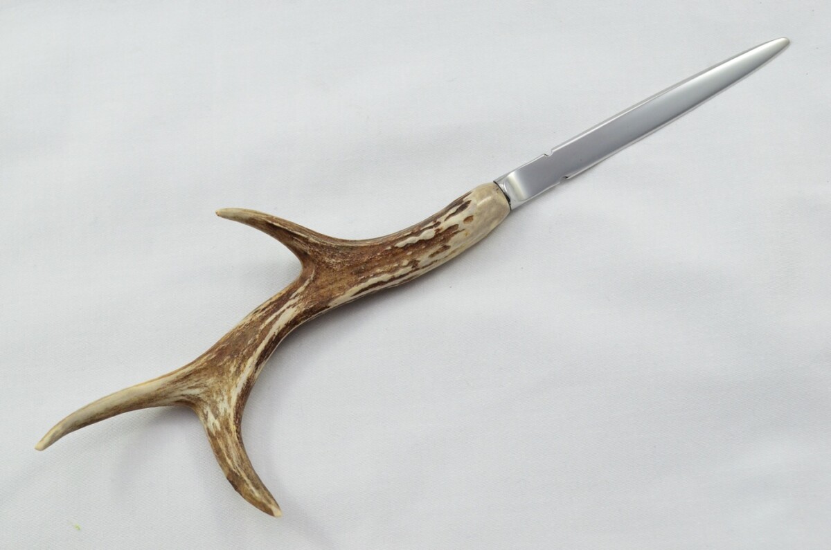 Genuine Roe Deer Stag Horn Antler Handled Ladies Letter Opener Made in Sheffield England - Image 4