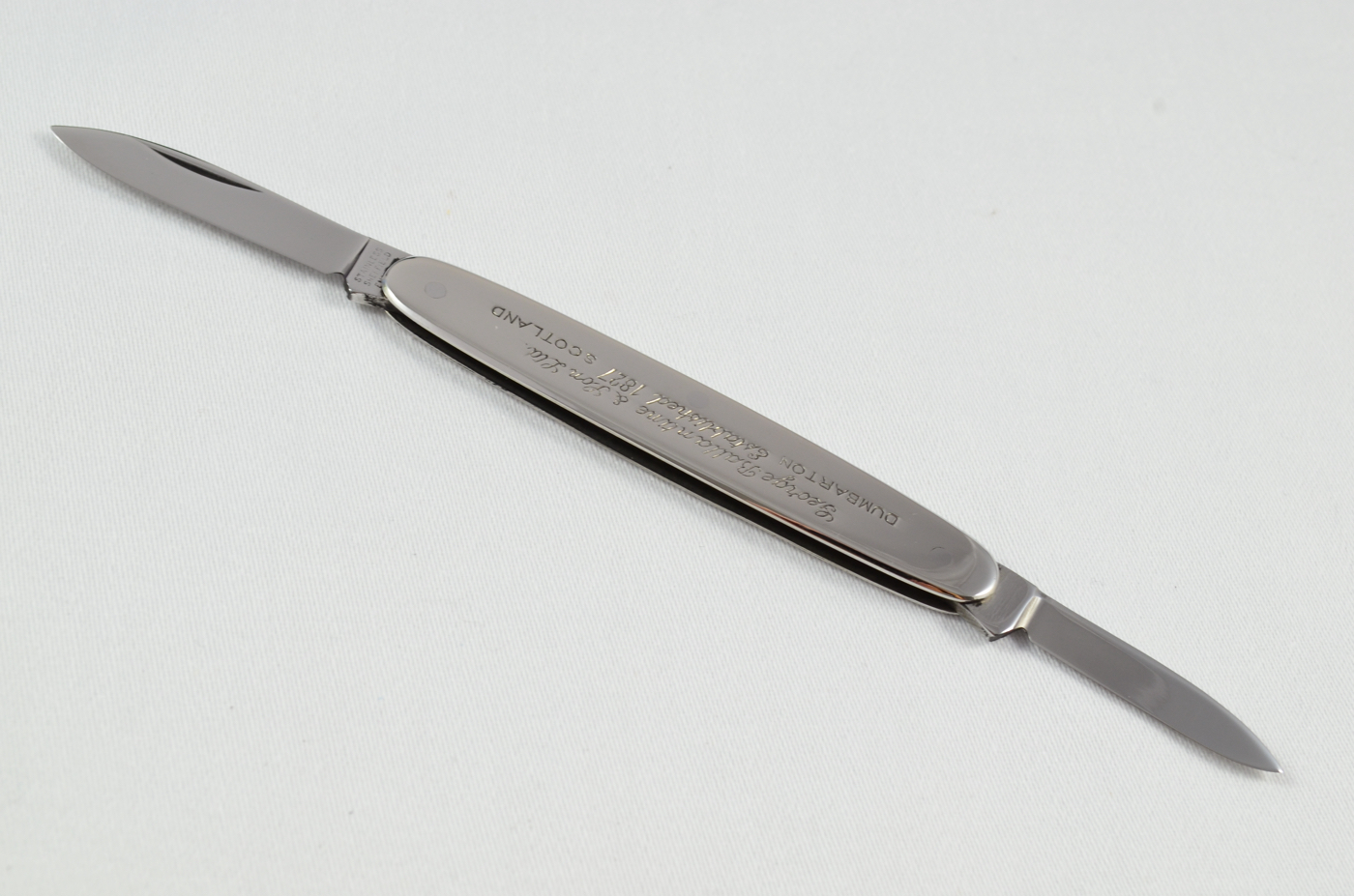 A Ballantine Whisky Folding Nickel Scaled Advertising Pocket Pen Knife Sheffield