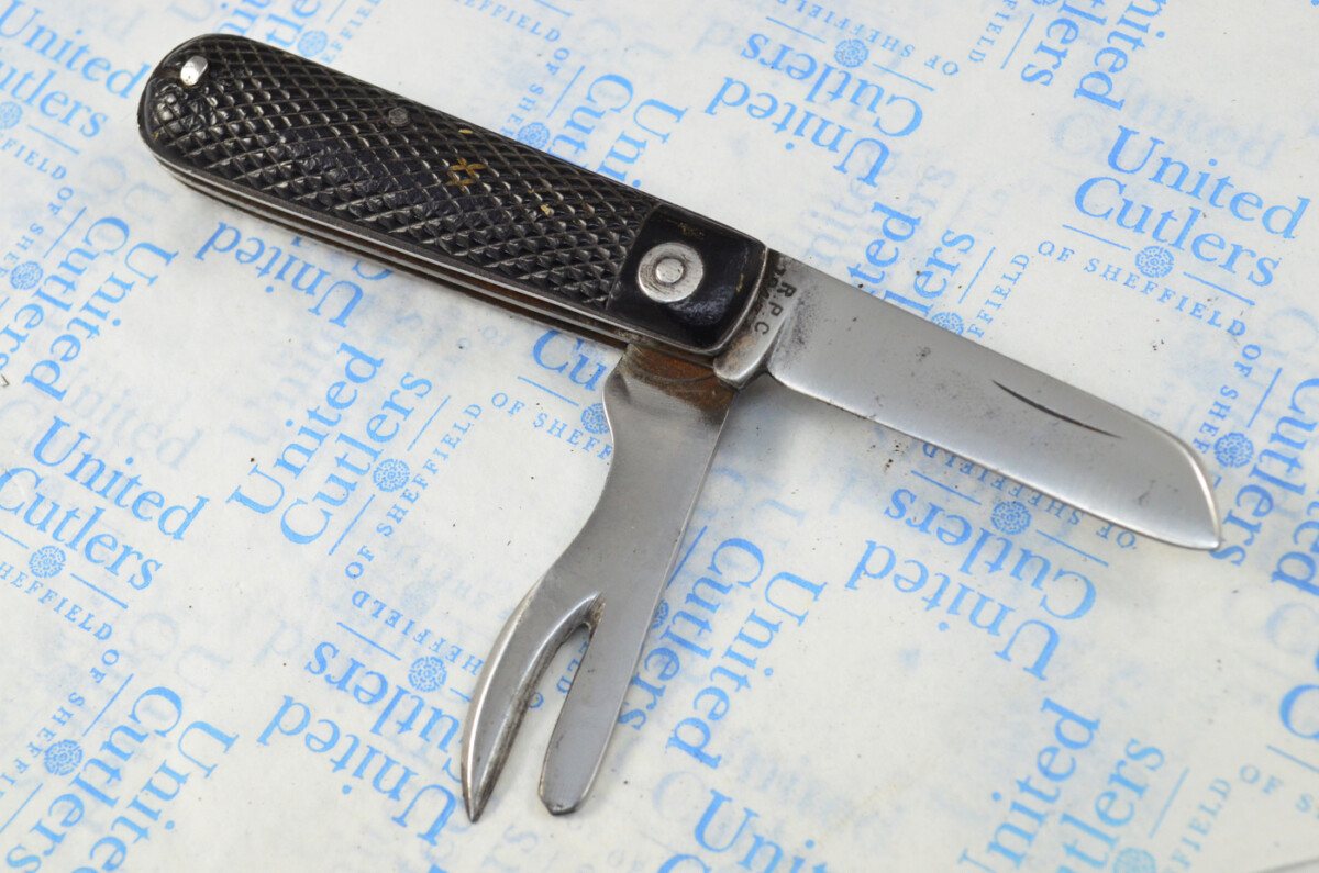 Antique British WWII Army Issue Jack Knife Maker R.P.C. 1940 Made in Sheffield England - Image 7