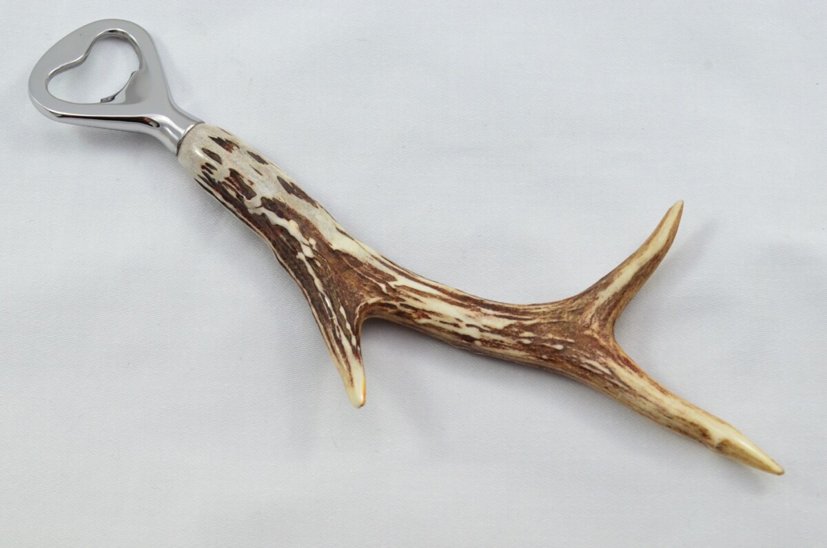 Genuine Roe Deer Stag Horn Antler Handled Bottle Opener Made in Sheffield England