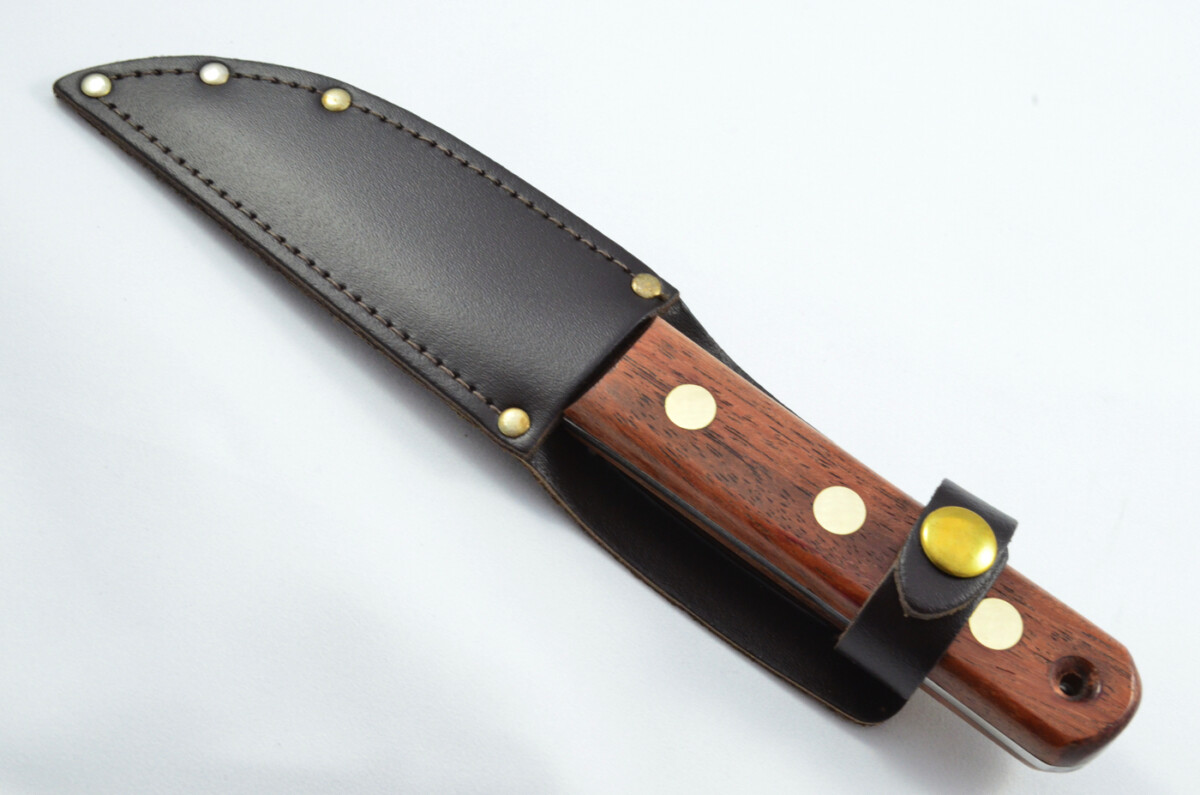 Rosewood Boating/Yachting Knife Sheffield Made Stainless Steel Leather Sheath - Image 8