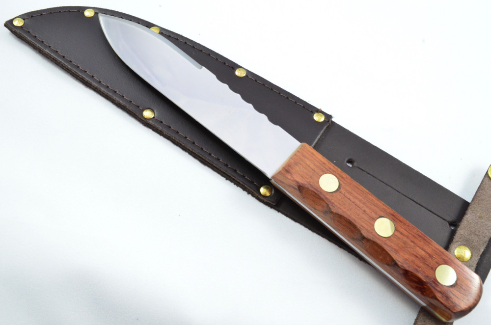 Rosewood Green River Knife Sheffield Made Stainless Steel Leather