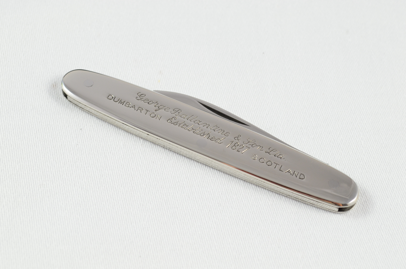 A Ballantine Whisky Folding Nickel Scaled Advertising Pocket Pen Knife Sheffield - Image 6
