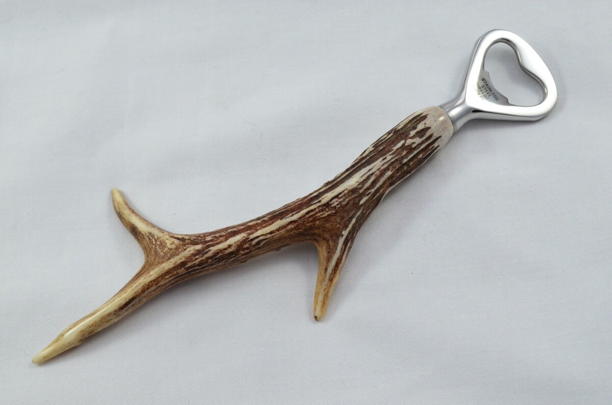 Genuine Roe Deer Stag Horn Antler Handled Bottle Opener Made in Sheffield England - Image 4