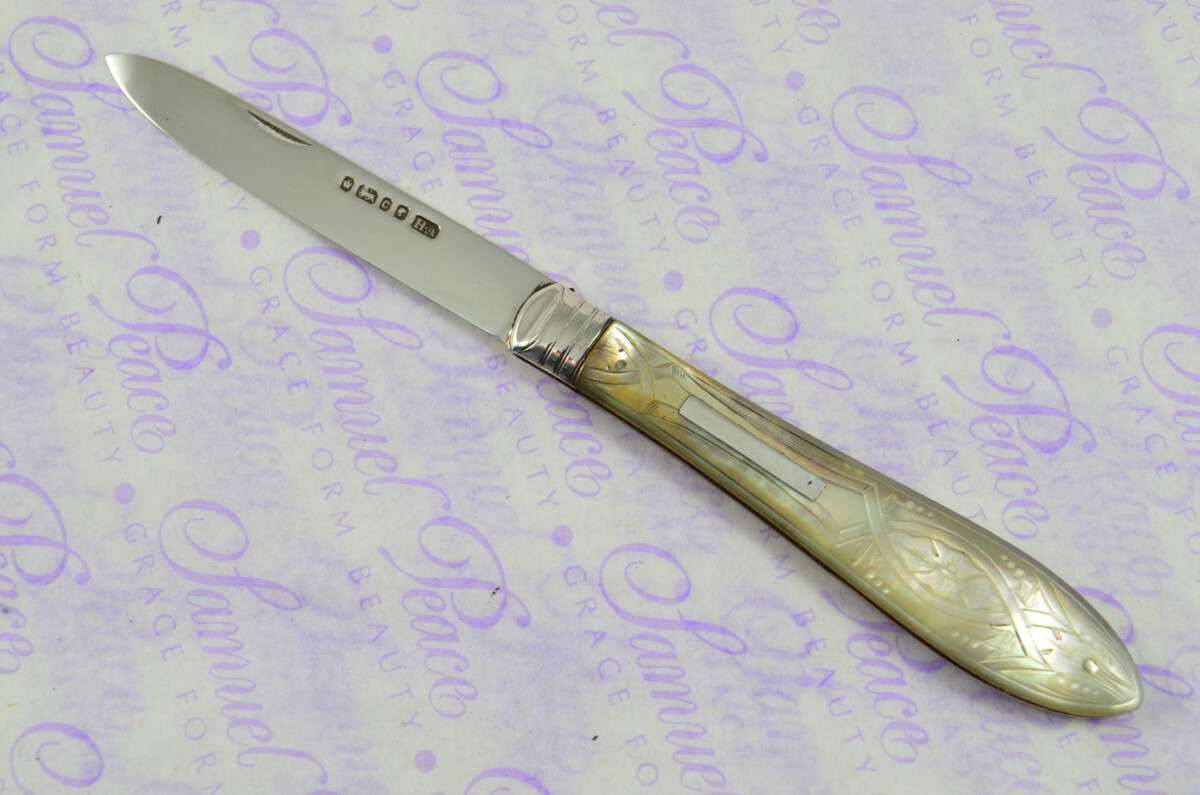 Pristine Silver Bladed Mother Of Pearl Fully Restored Sheffield Made Pen/Pocket Knife 1870 - Image 3