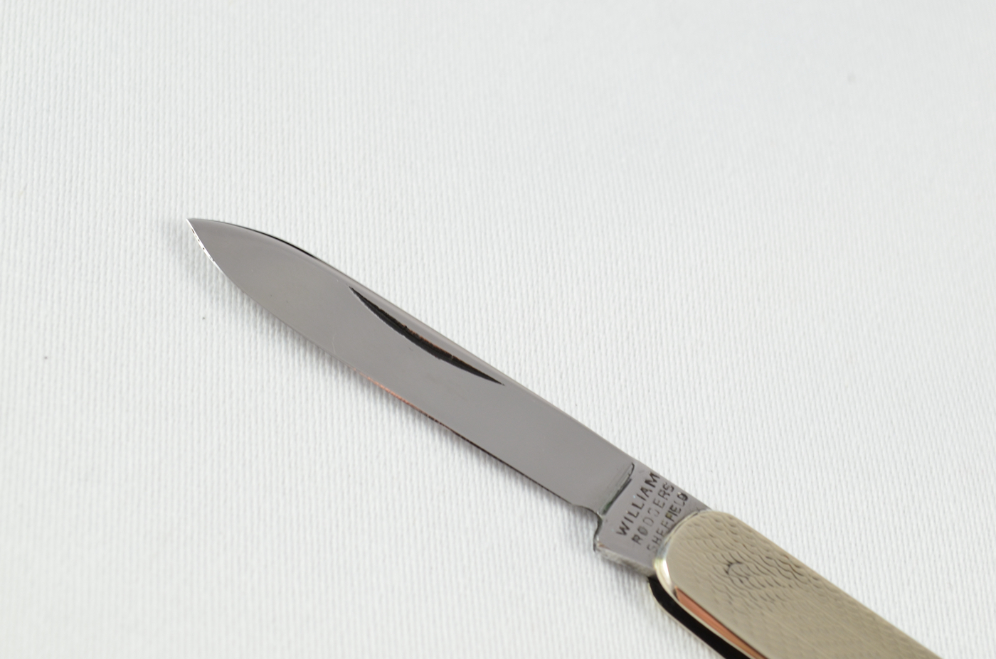 A William Rodgers Folding Engine Turned Nickel Scaled Pocket Pen Knife Sheffield - Image 2