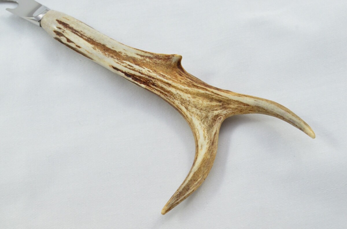 Genuine Roe Deer Stag Horn Antler Handled Bar Gin Knife Made in Sheffield England - Image 3