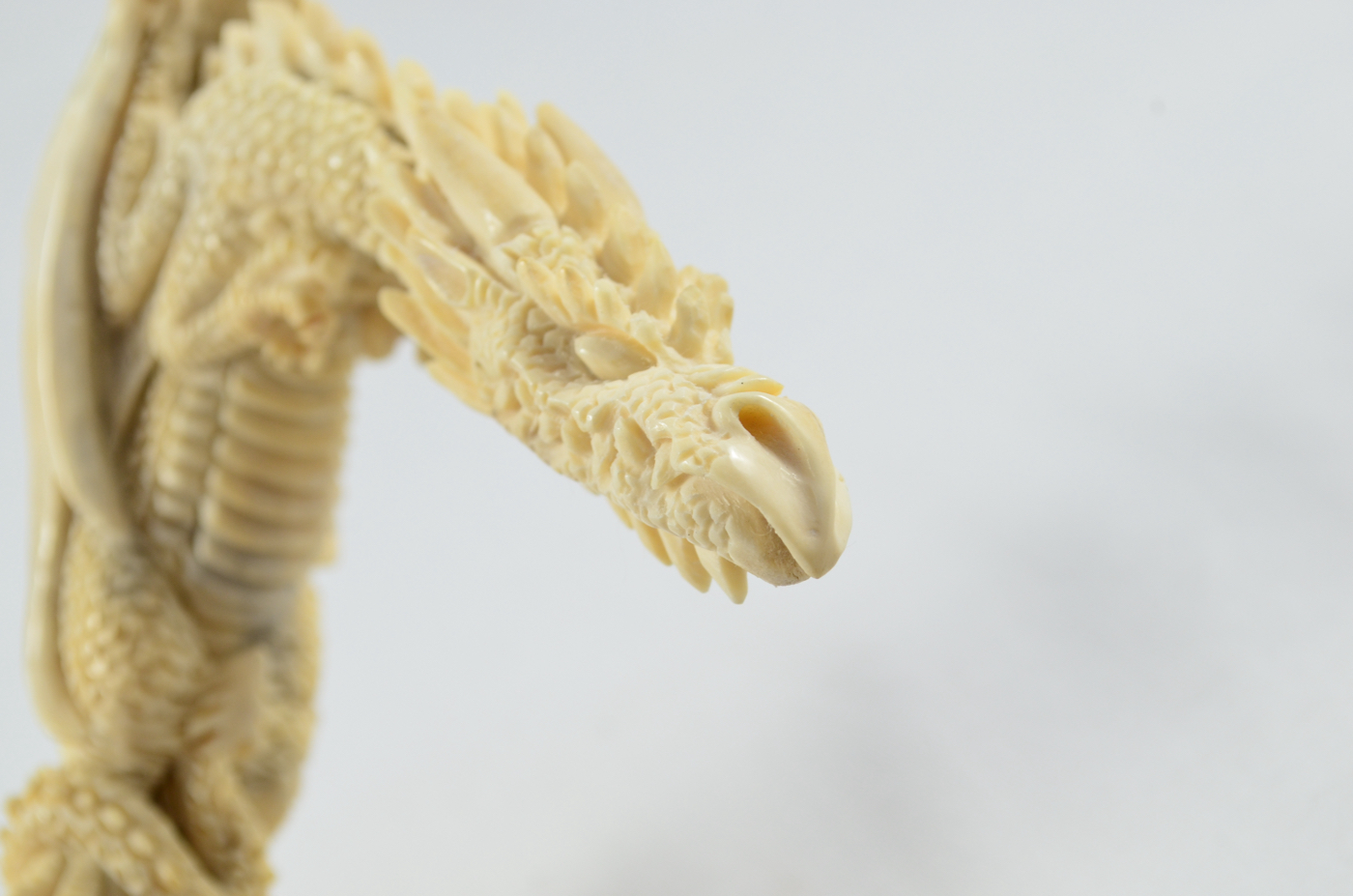 Dragon Carved Walking Stick Cane Top Handle Stag Antler Horn Made Sheffield England - Image 5