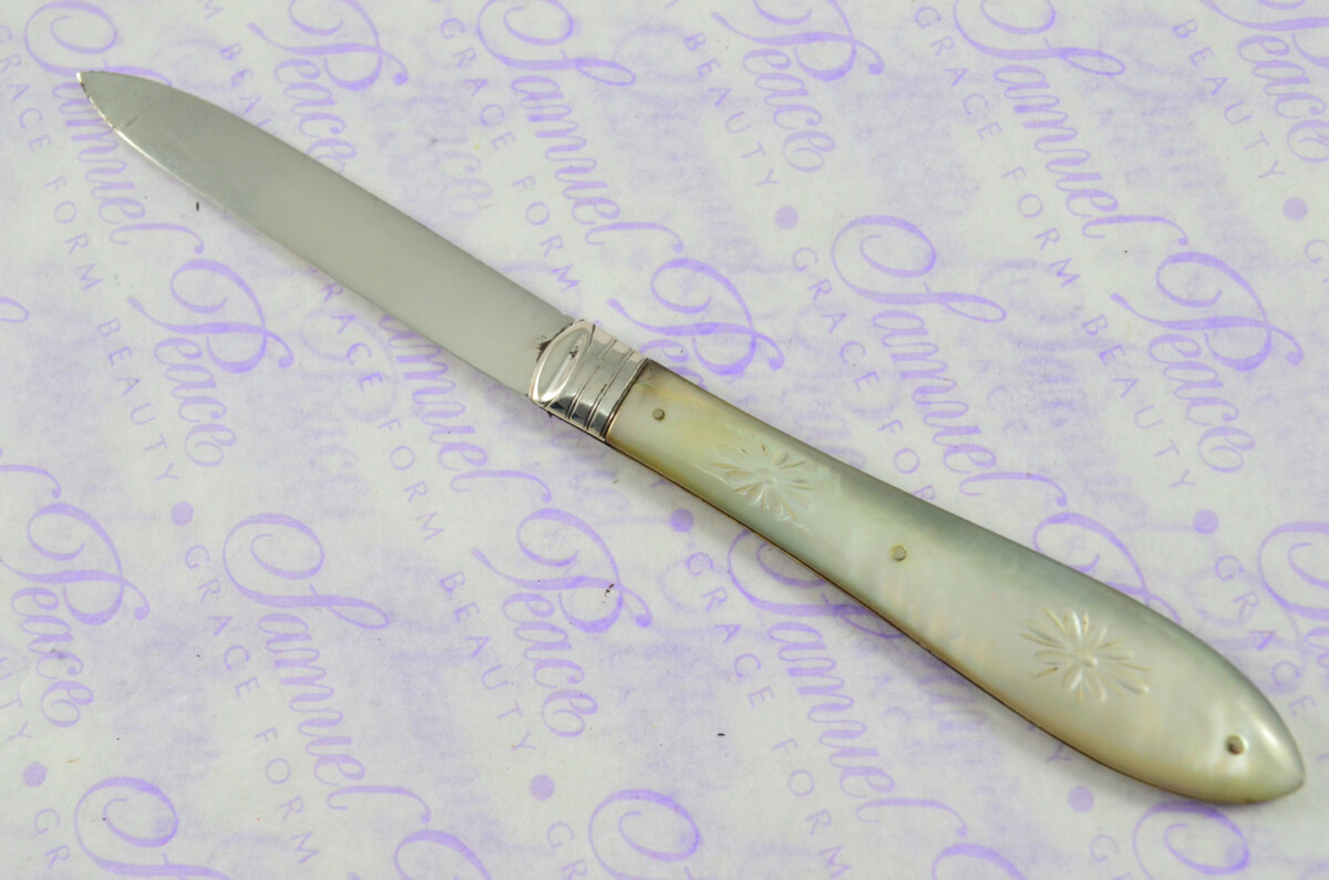 Pristine Silver Bladed Mother Of Pearl Fully Restored Sheffield Made Pen/Pocket Knife 1870 - Image 5
