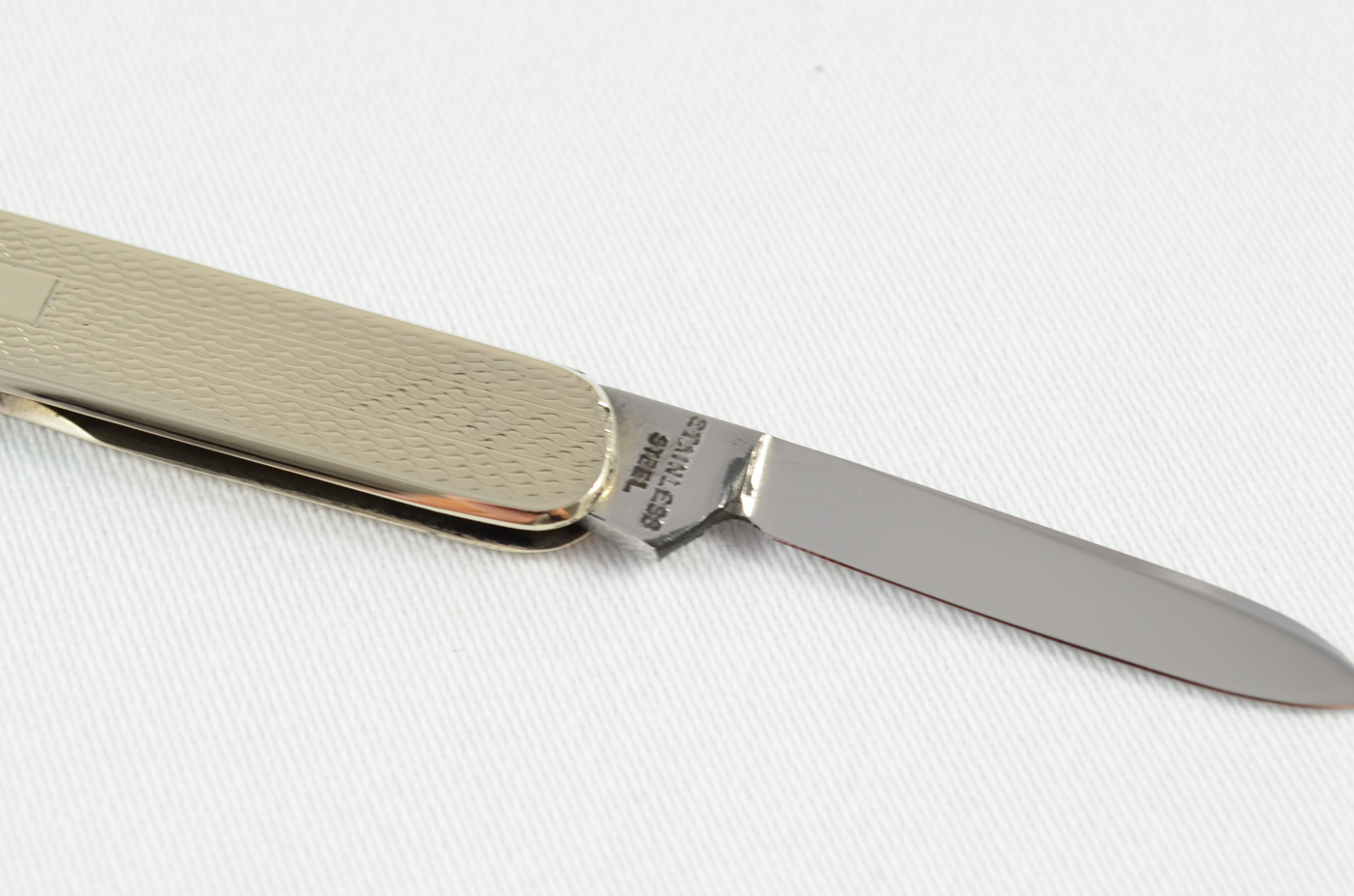 A William Rodgers Folding Engine Turned Nickel Scaled Pocket Pen Knife Sheffield - Image 5