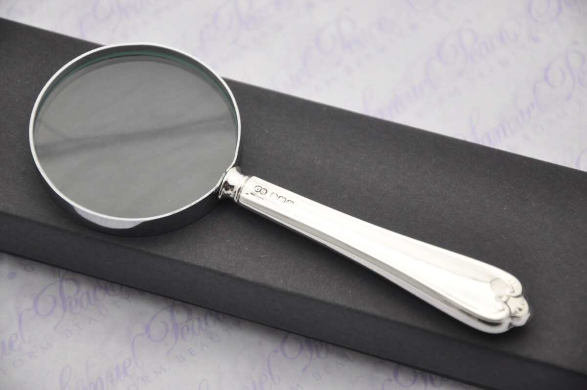 John Biggin Jesmond Pattern Sterling Silver Magnifying Glass Sheffield 1948