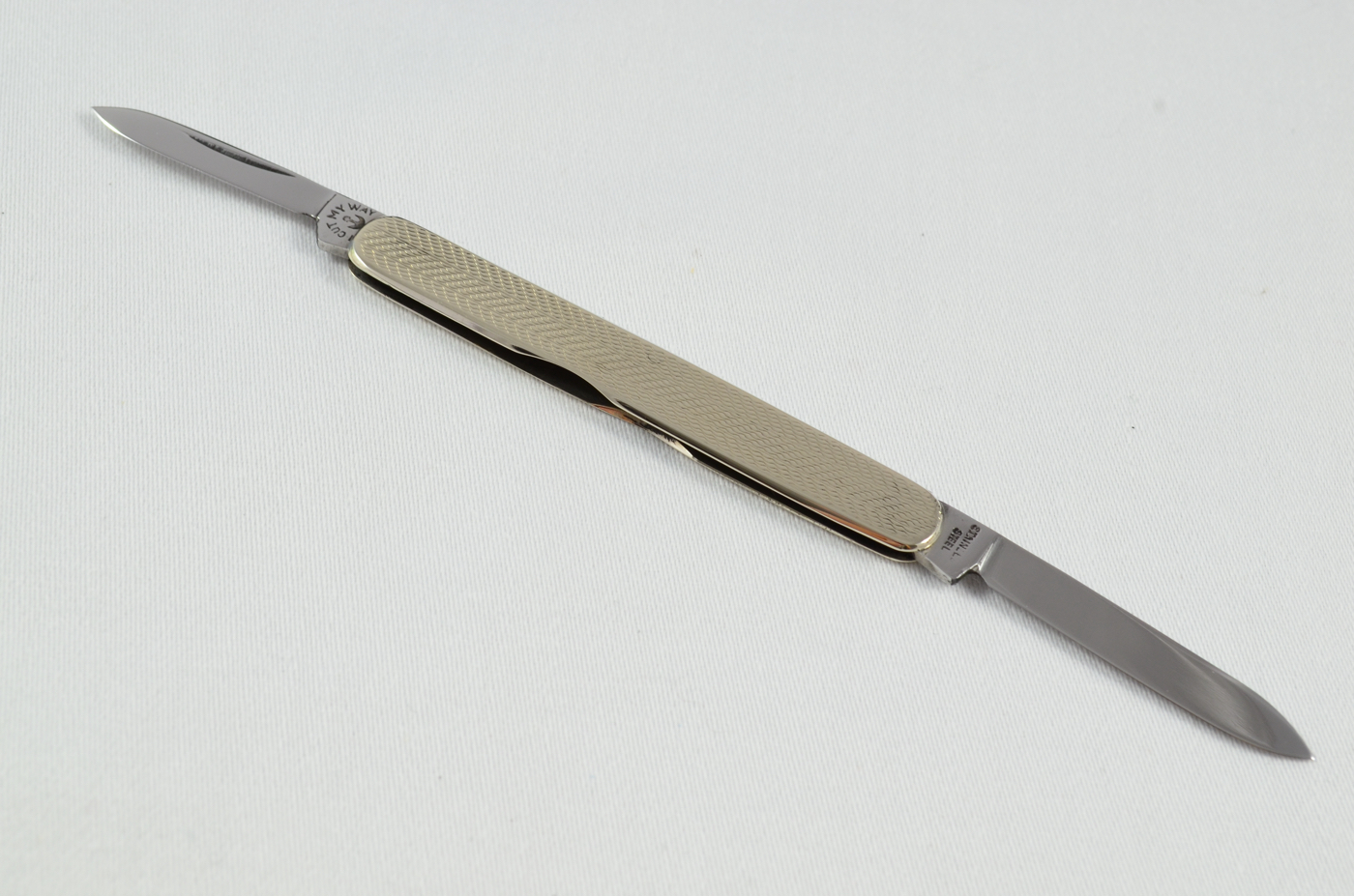 A William Rodgers Folding Engine Turned Nickel Scaled Pocket Pen Knife Sheffield - Image 6