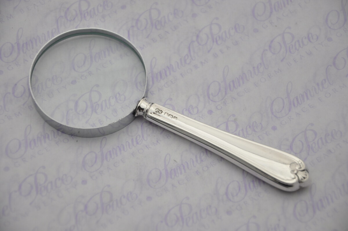 John Biggin Jesmond Pattern Sterling Silver Magnifying Glass Sheffield 1948 - Image 3