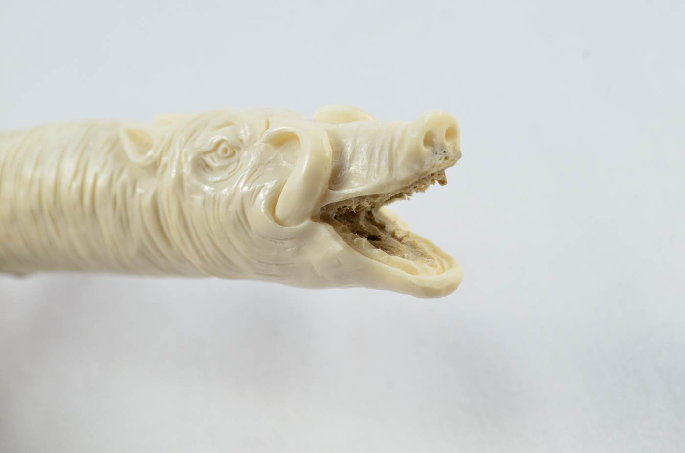 Boar Carved Walking Stick Cane Top Handle Stag Antler Horn Made Sheffield England