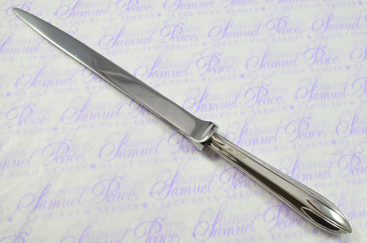 Henry Hunt Sheffield Sterling Silver Handled Letter Opener Lotus Pattern 1963 Cased - Image 3