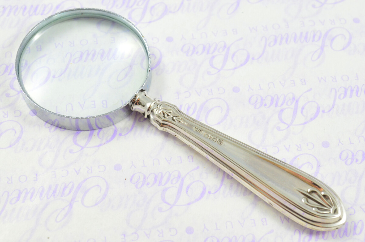 William Yates Paxton Pattern Sterling Silver Magnifying Glass Sheffield 1916 - Image 4